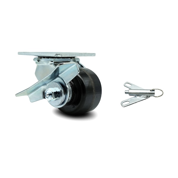 3.25 Inch Phenolic Caster with Ball Bearing and Brake/Swivel Lock
